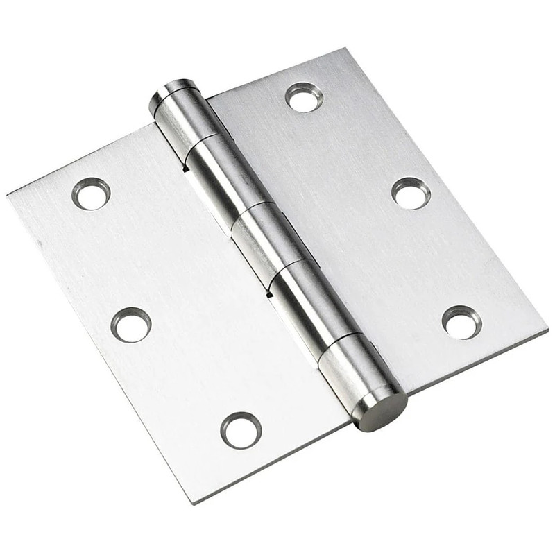 Full Mortise Butt Hinge - Size:3-1/2" - Finish:Stainless Steel - Corner Type:Square Corner